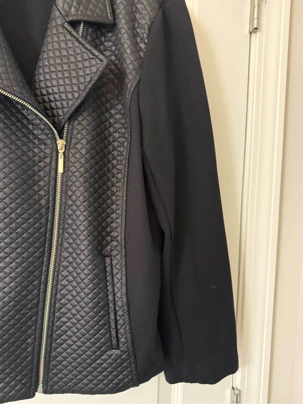 Anne Klein Quilted Moto Jacket Size XL - Picture 6 of 9